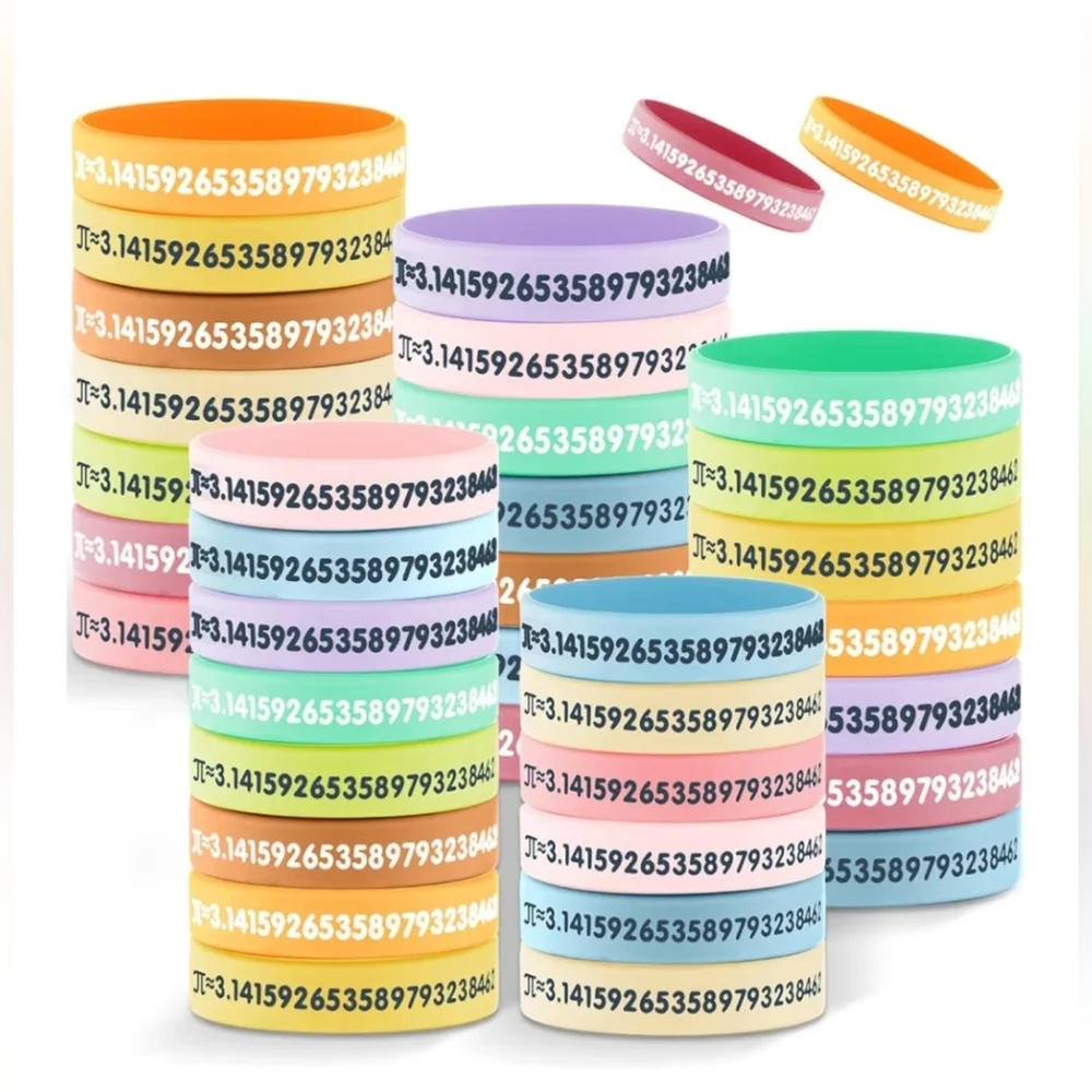 36 Pcs Math Gifts Teacher Bracelet‎ Pi Day Wristbands 3.14 Fun